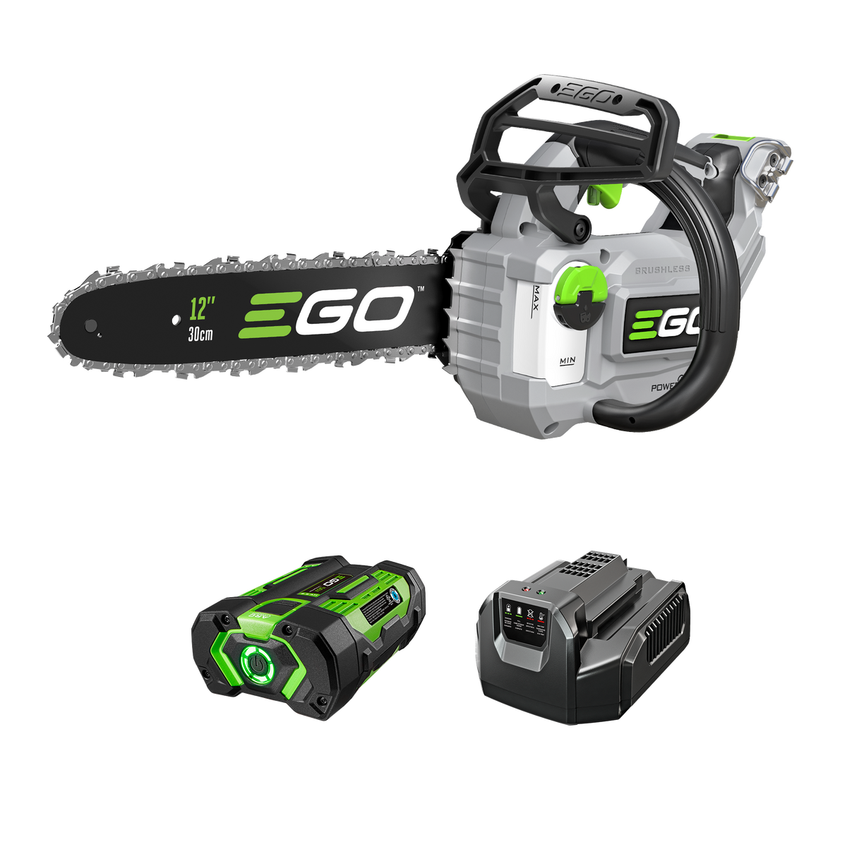 EGO POWER+ 12" Compact Chain Saw with 2.5Ah Battery and 210W Charger CS1201
