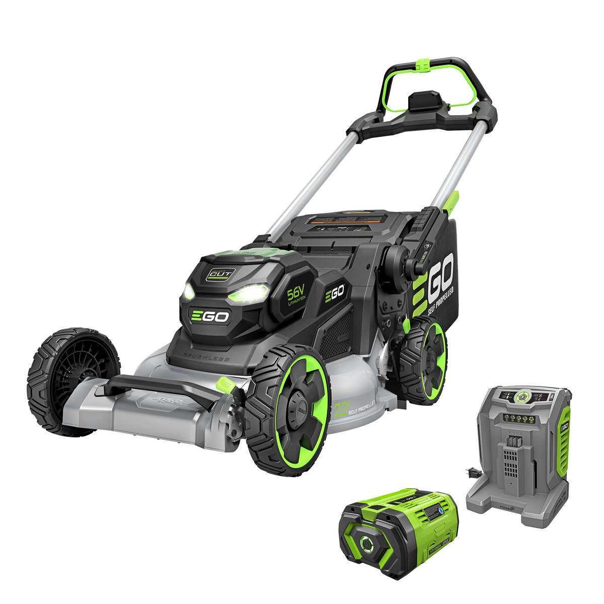 EGO POWER+ 22" Aluminum Deck Select Cut™ Self-Propelled Lawn Mower with 10.0Ah Battery and 700W Turbo Charger LM2206SP